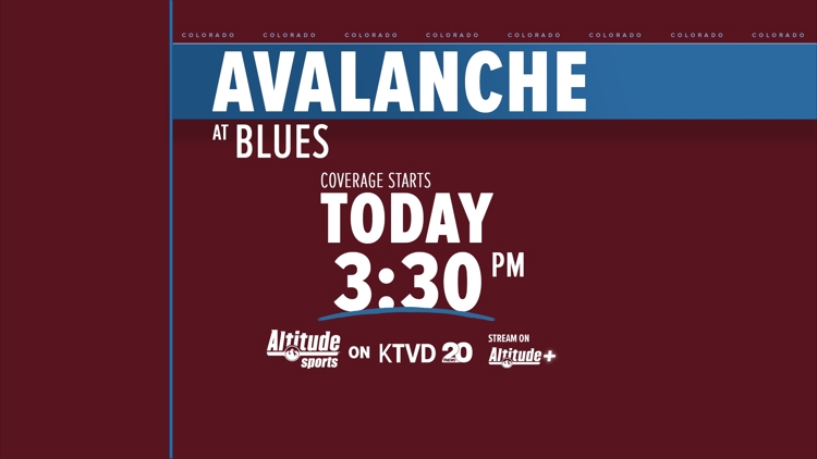 Avalanche visit Blues for a Sunday faceoff live on KTVD