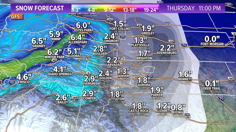 Rain changes to snow in Denver: How much will we get?