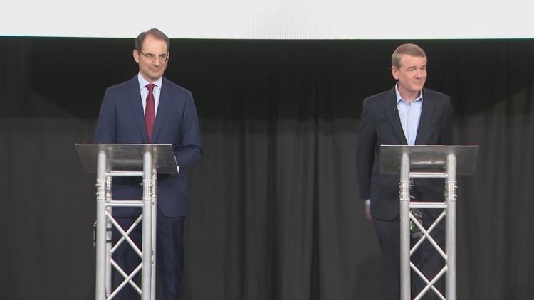 Weiser, Bennet disagree over anti-Trump tactics in 9NEWS debate