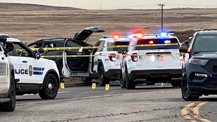 2 bank robbery suspects arrested after pursuit, shooting involving Thornton officers