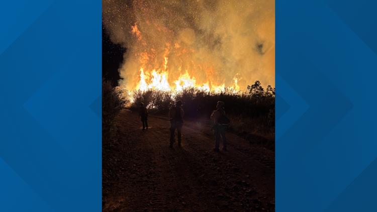 North Metro firefighters battle fast-moving Elk Fire in Rio Blanco County