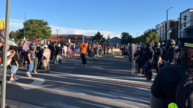 35 arrested after protesters, police clash in Denver