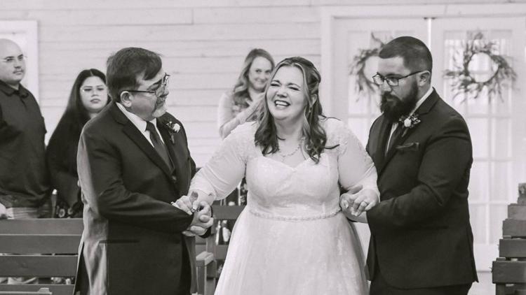 Woman with MS walks down wedding aisle thanks to a specialized mobility device