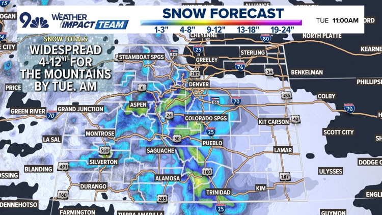 Denver forecast: Here's how much snow we're tracking in Colorado