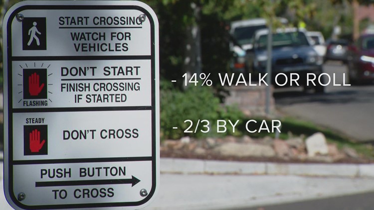 14% of Denver students walk, or roll, to school