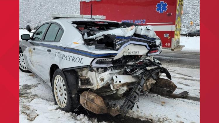 Eastbound I-70 reopens near Glenwood Springs after car crashes into CSP trooper