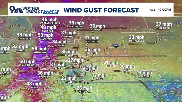 Strong winds to hit Front Range Sunday afternoon