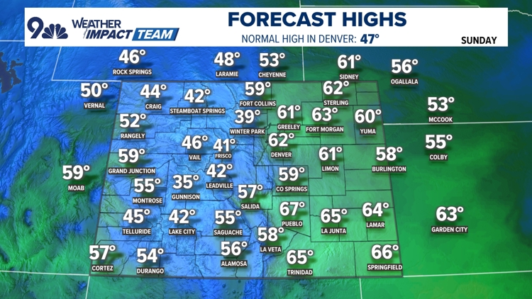 Warm Sunday with strong wind gusts in the foothills