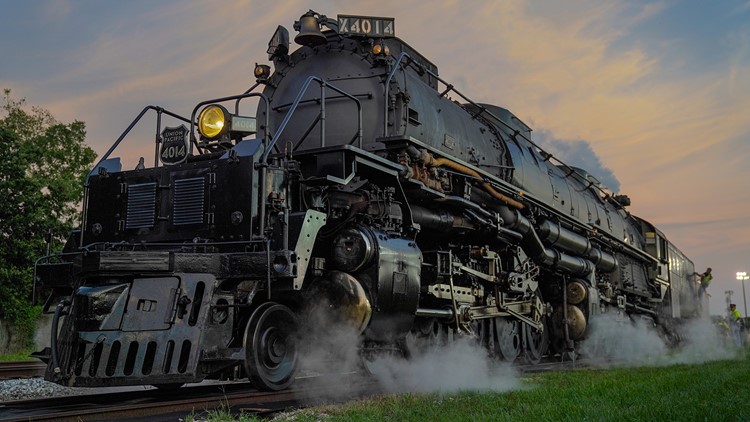 Massive locomotive heads west on summer tour