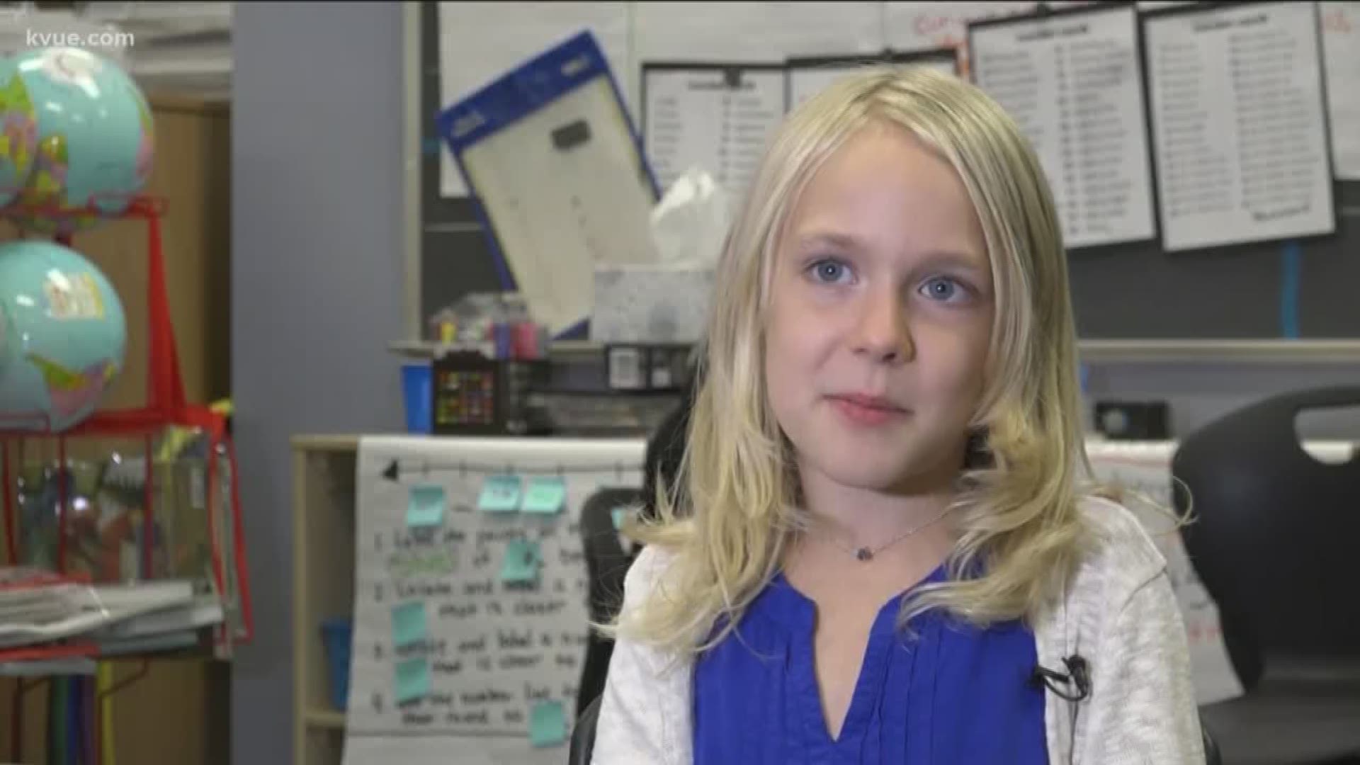 The third grader was featured in a documentary that won the award.
