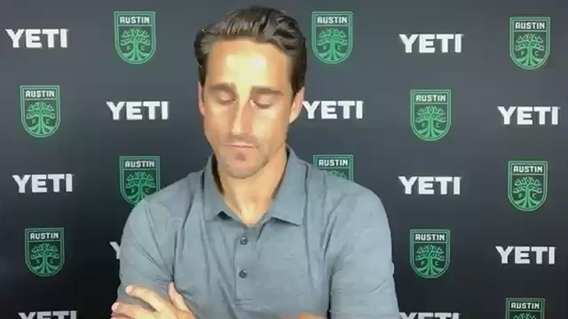 Austin FC head coach Josh Wolff speaks to the media after a 2-0 loss to Minnesota United FC on June 23.