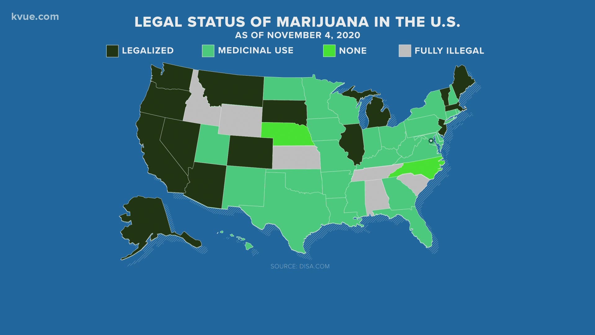 Friday's historic vote comes as more states have legalized recreational marijuana use.