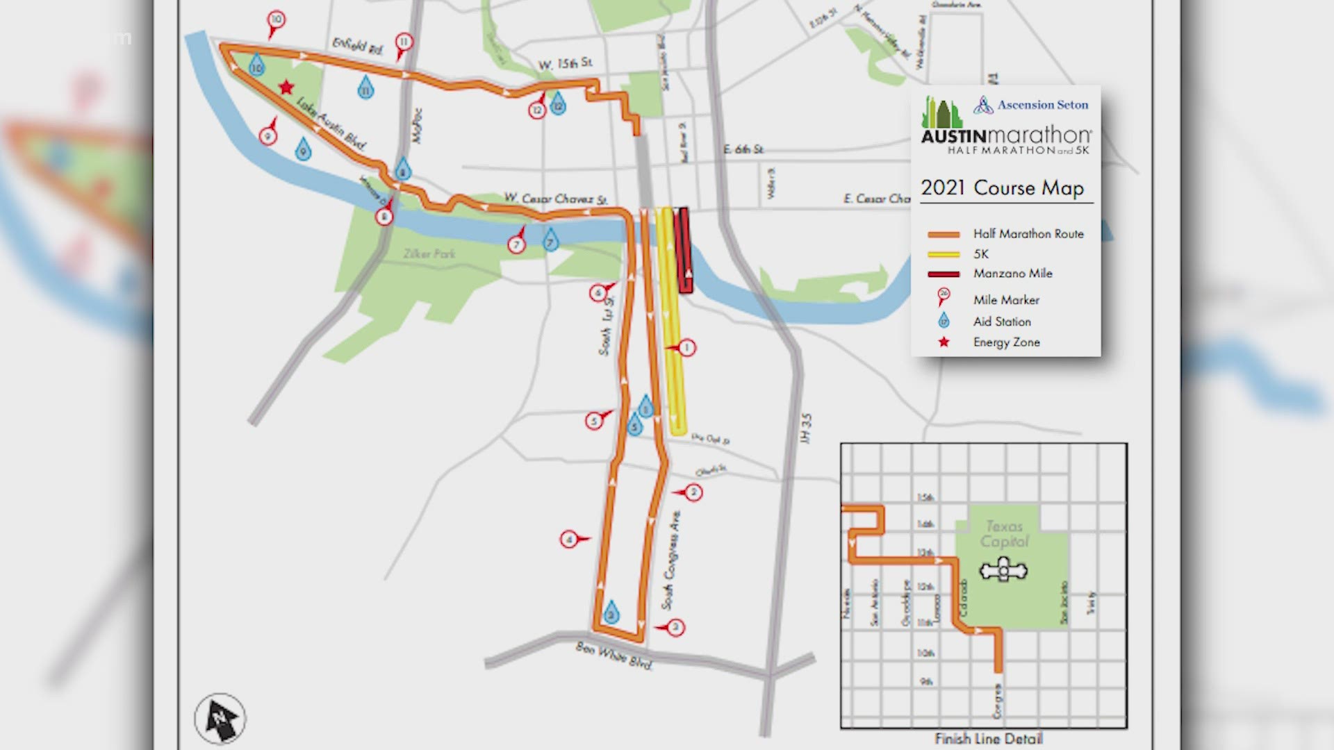 There will be road closures in Downtown Austin starting Friday morning for the Austin Marathon on Sunday.