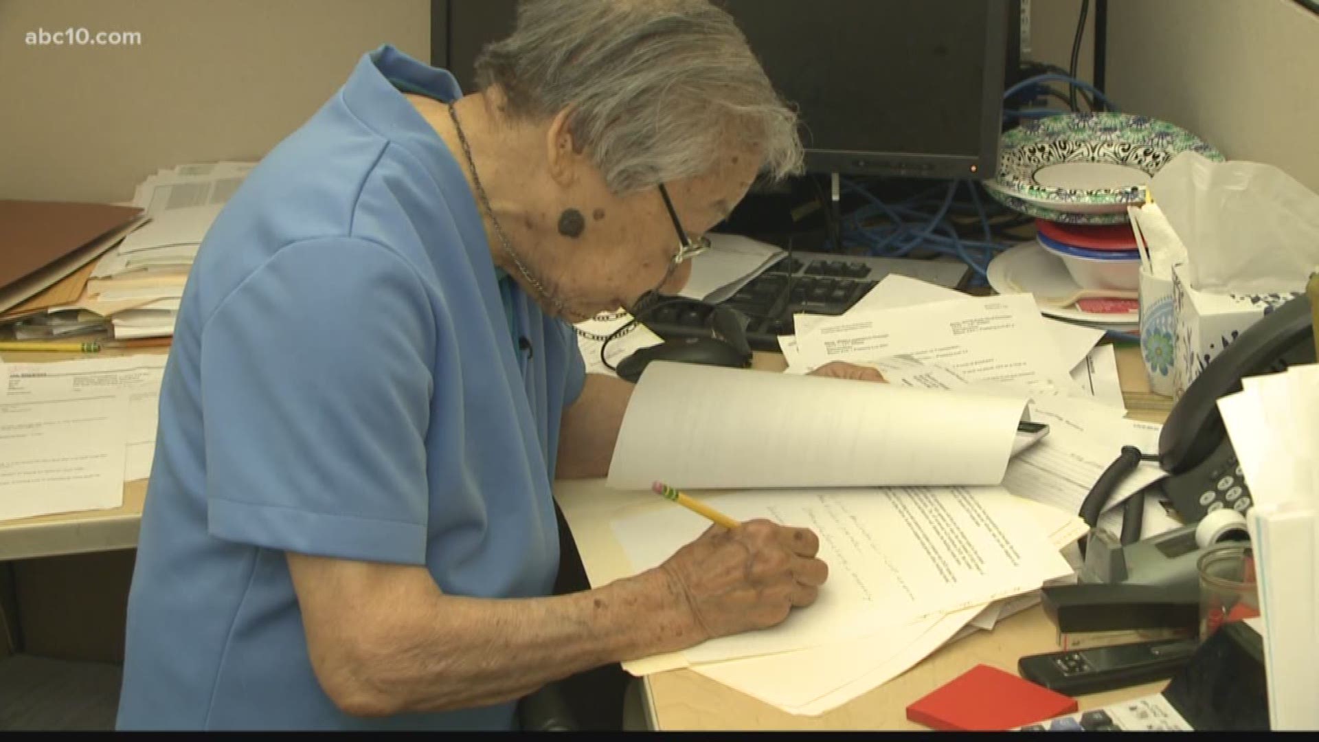 May Lee is 98 years old with 75 years of state service and she's not retiring.