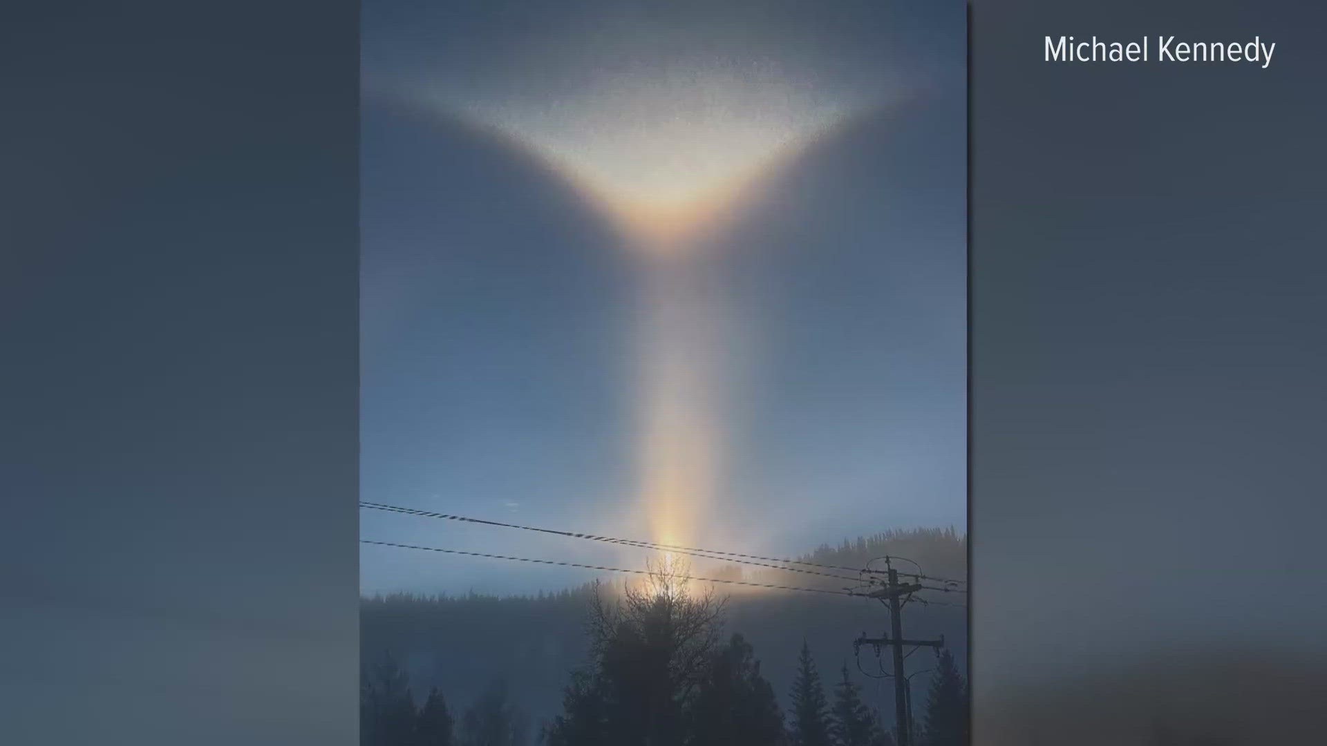 Michael Kennedy, 60, said he went out on his balcony to photograph the sunrise, but he saw a lot more than he was expecting.