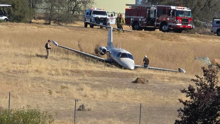 Plane goes off runway after landing at Auburn airport
