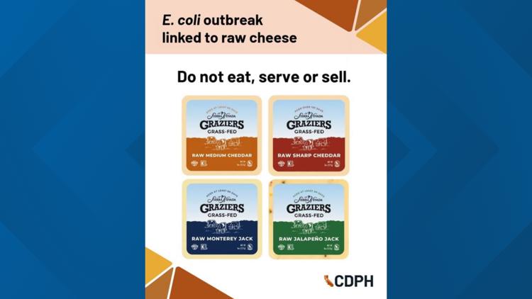 California health officials warn of E. coli outbreak linked to raw cheese