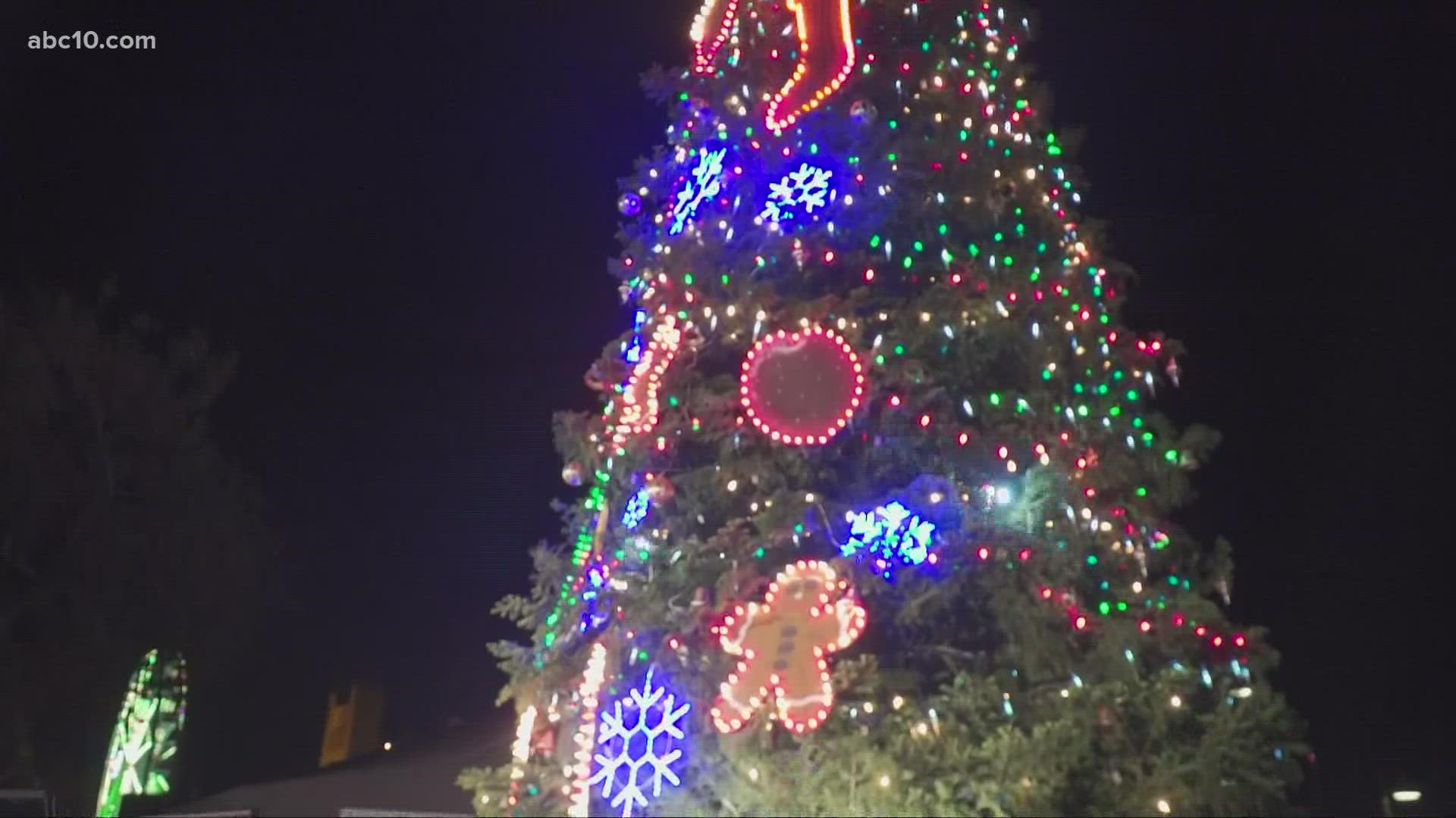 Each night the Golden 1 Credit Union Christmas tree will be lit up inviting visitors to old Sacramento — hoping for a Christmas comeback after a tough year.