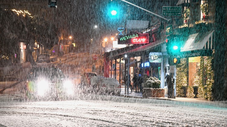 A white Christmas for parts of California as rain and snow pound the state