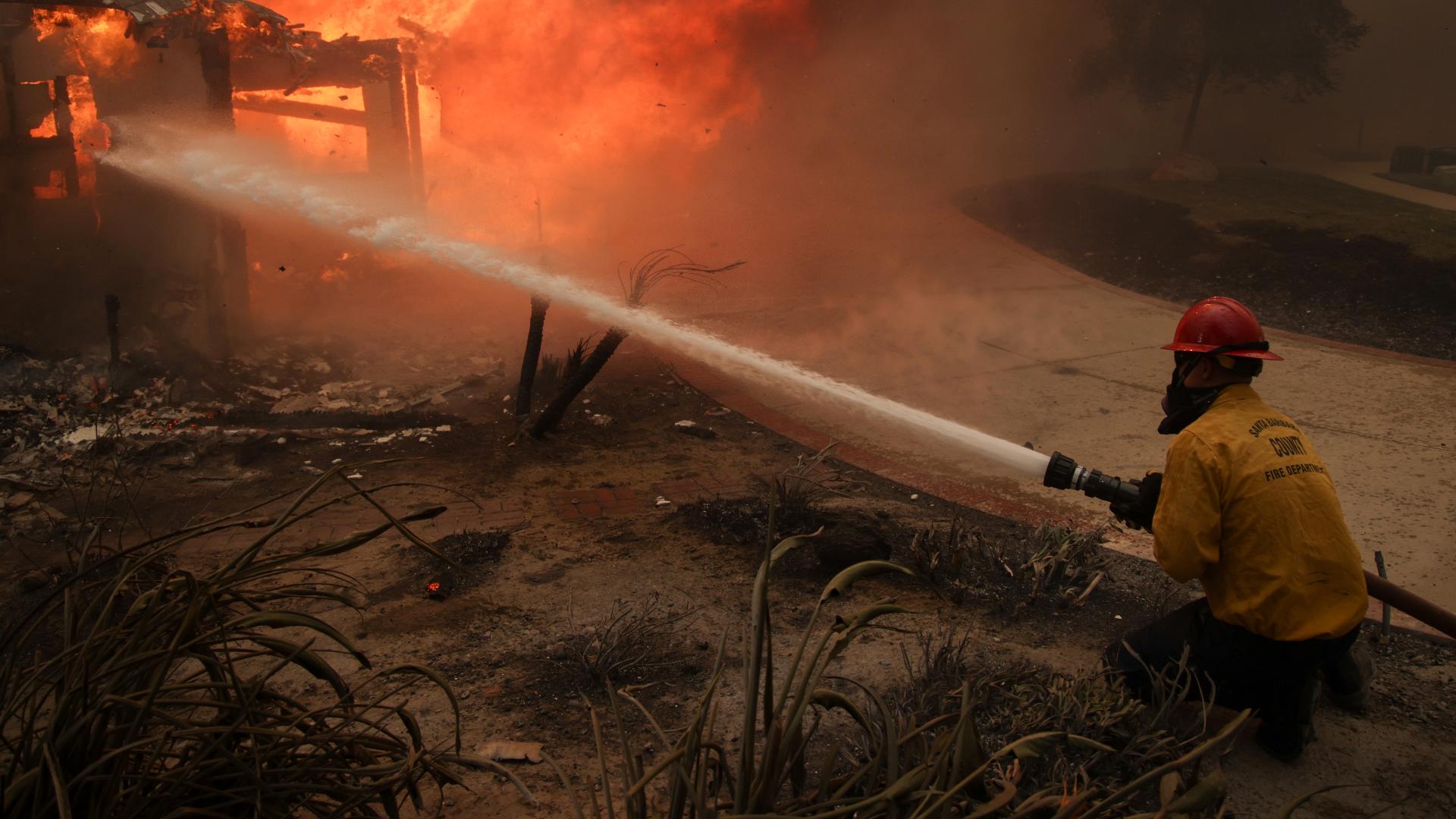 Several people have been injured by the "Mountain Fire" when it sparked near Los Angeles. Ventura County officials ordered an evacuation for over 10,000 residents.