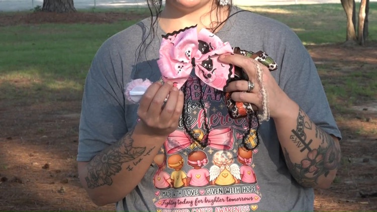 Texas woman lifts young cancer patients' spirits with personalized headbands