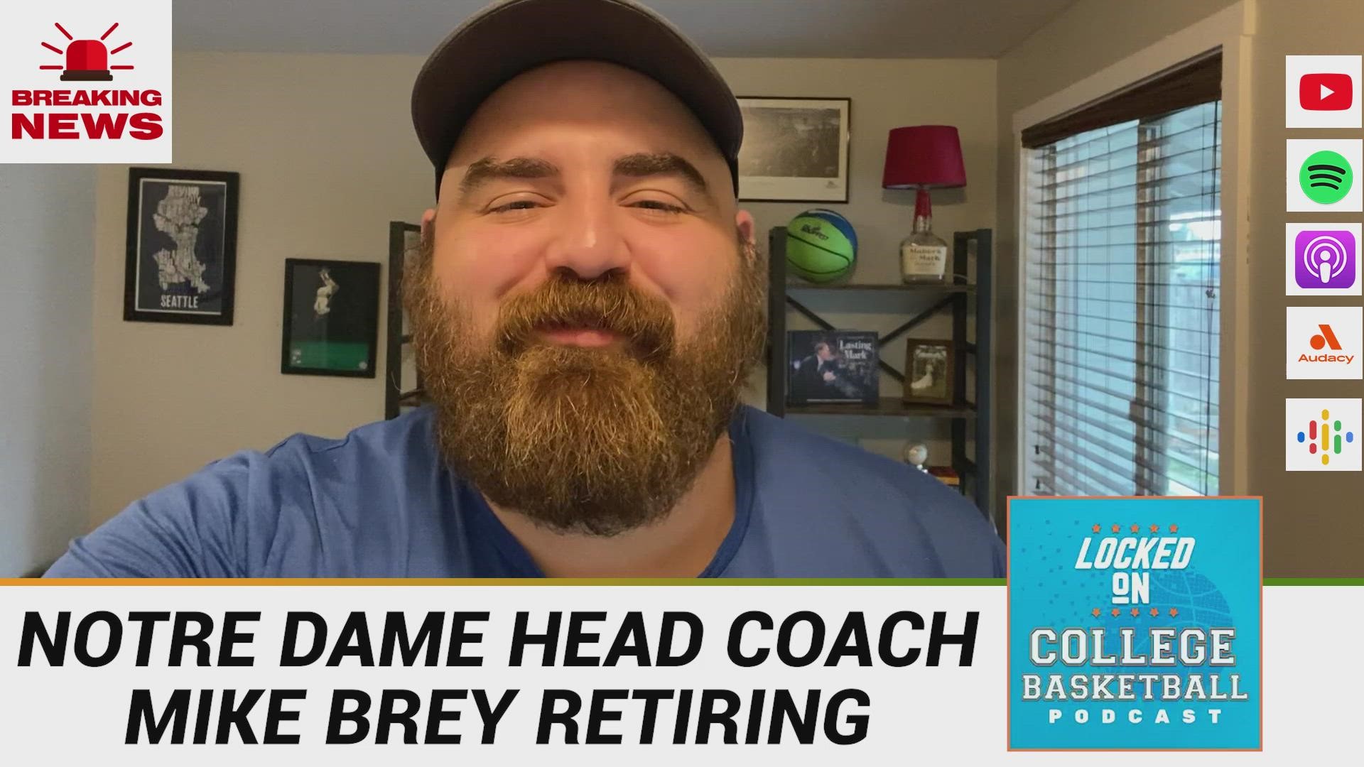 Notre Dame head coach Mike Brey is retiring at the end of the season, ending his 23-year tenure as the coach of the Fighting Irish.