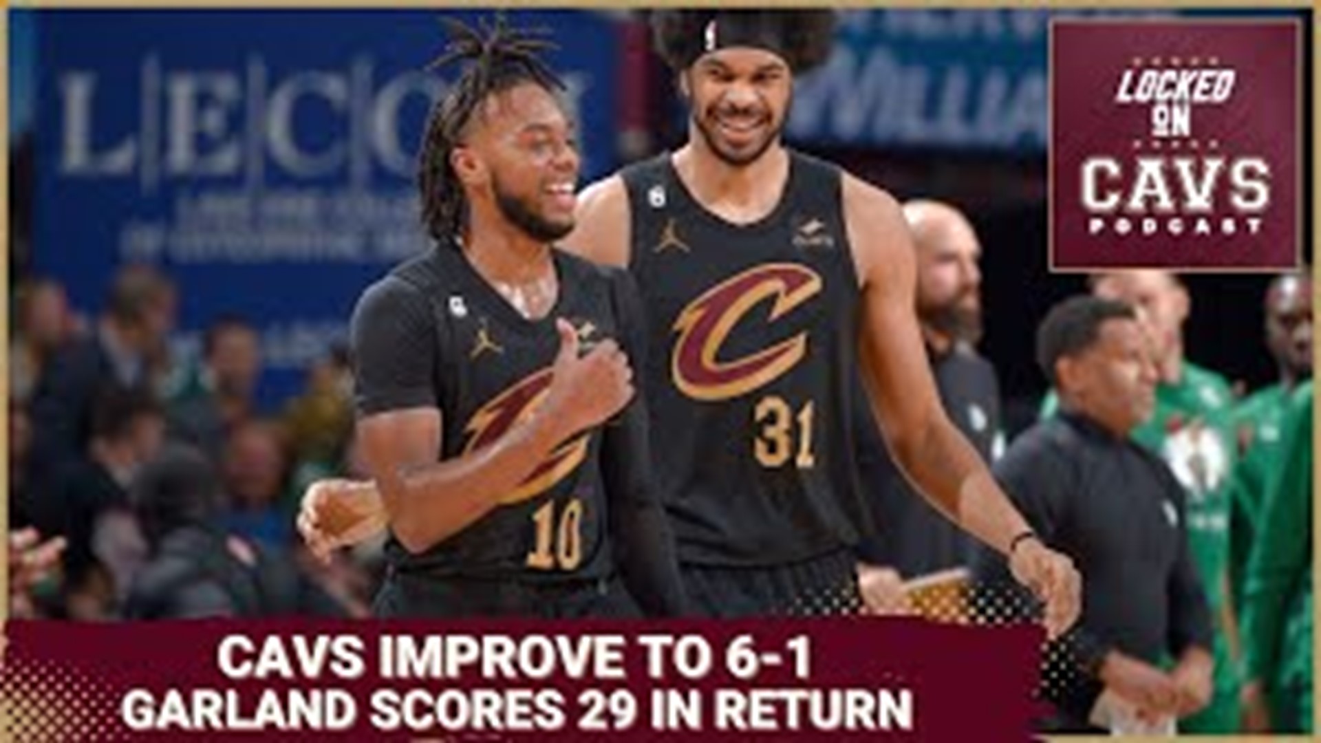 The return of Darius Garland and the Cavs getting to 2-0 against the Celtics.