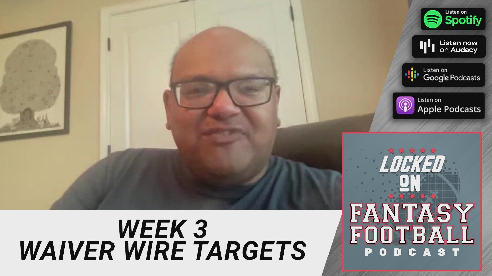 Who should you be picking up in your fantasy football league this week? Locked On Fantasy Football podcast host Vinnie Iyer has you covered.