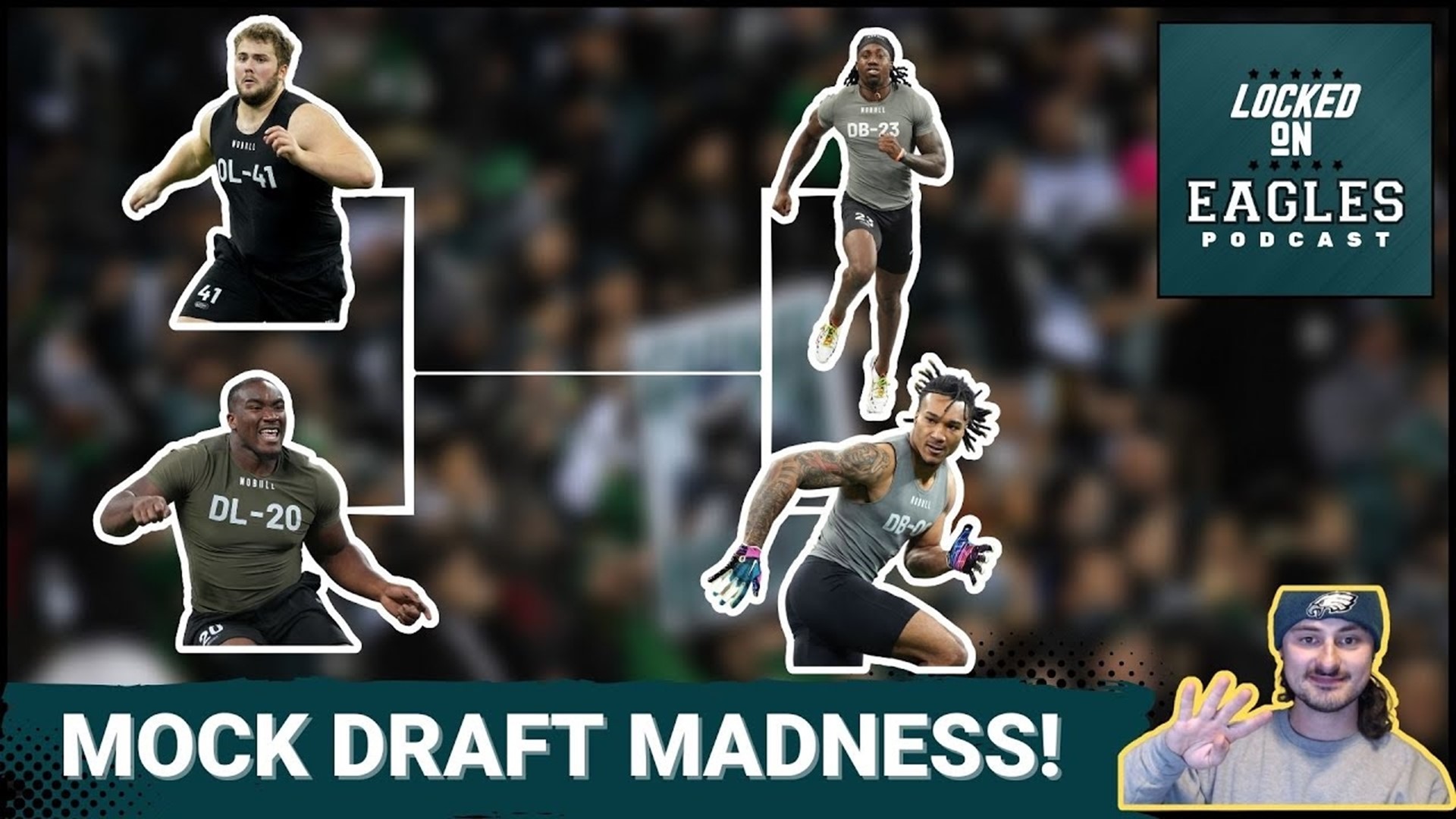 It is Mock Draft Monday at Locked on Eagles with Four-Two Round Mock Drafts in the spirit of March Madness Final 4!