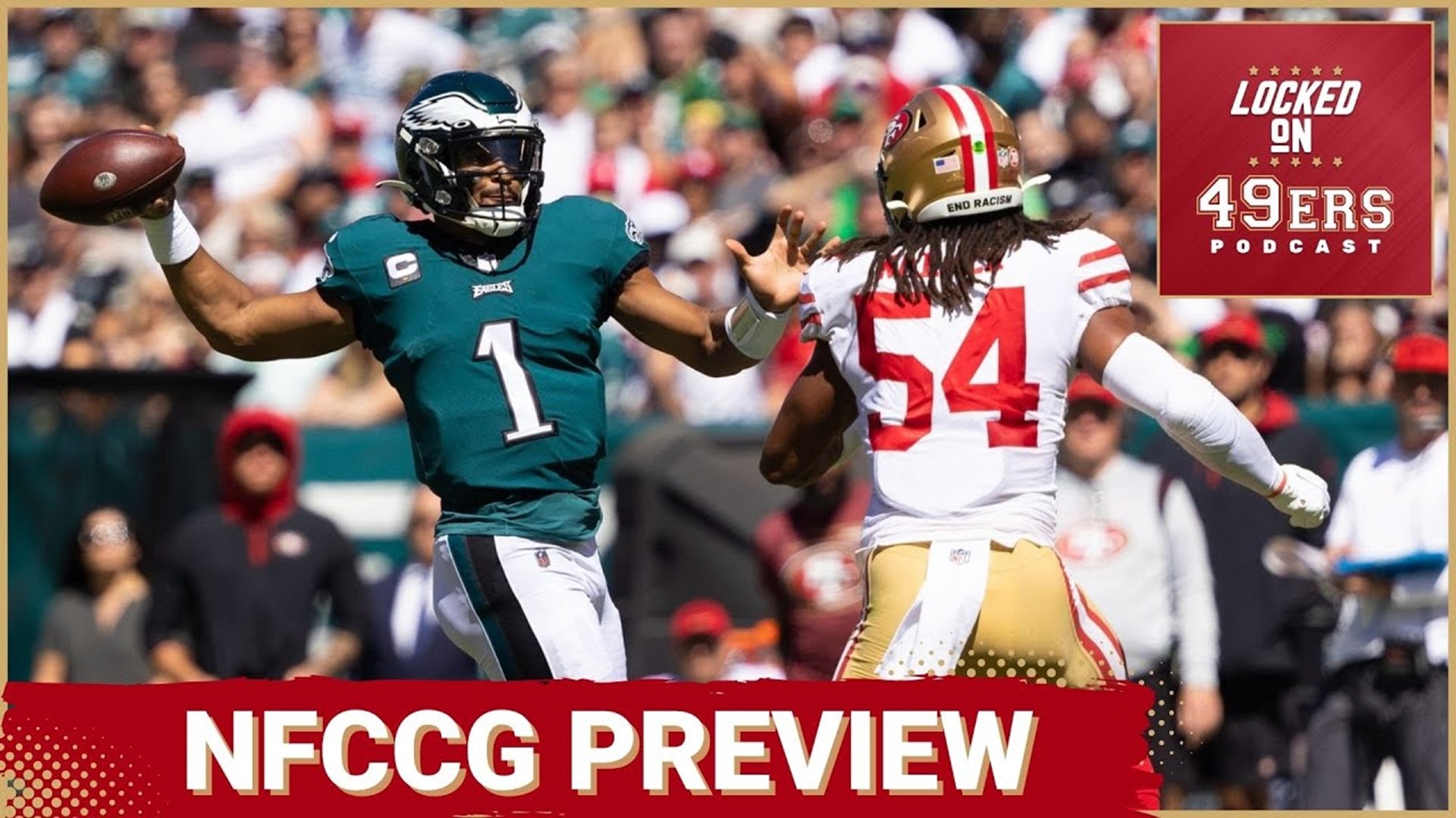 The two best teams in the NFC face off Sunday in the NFC Championship Game when the San Francisco 49ers visit the Philadelphia Eagles.