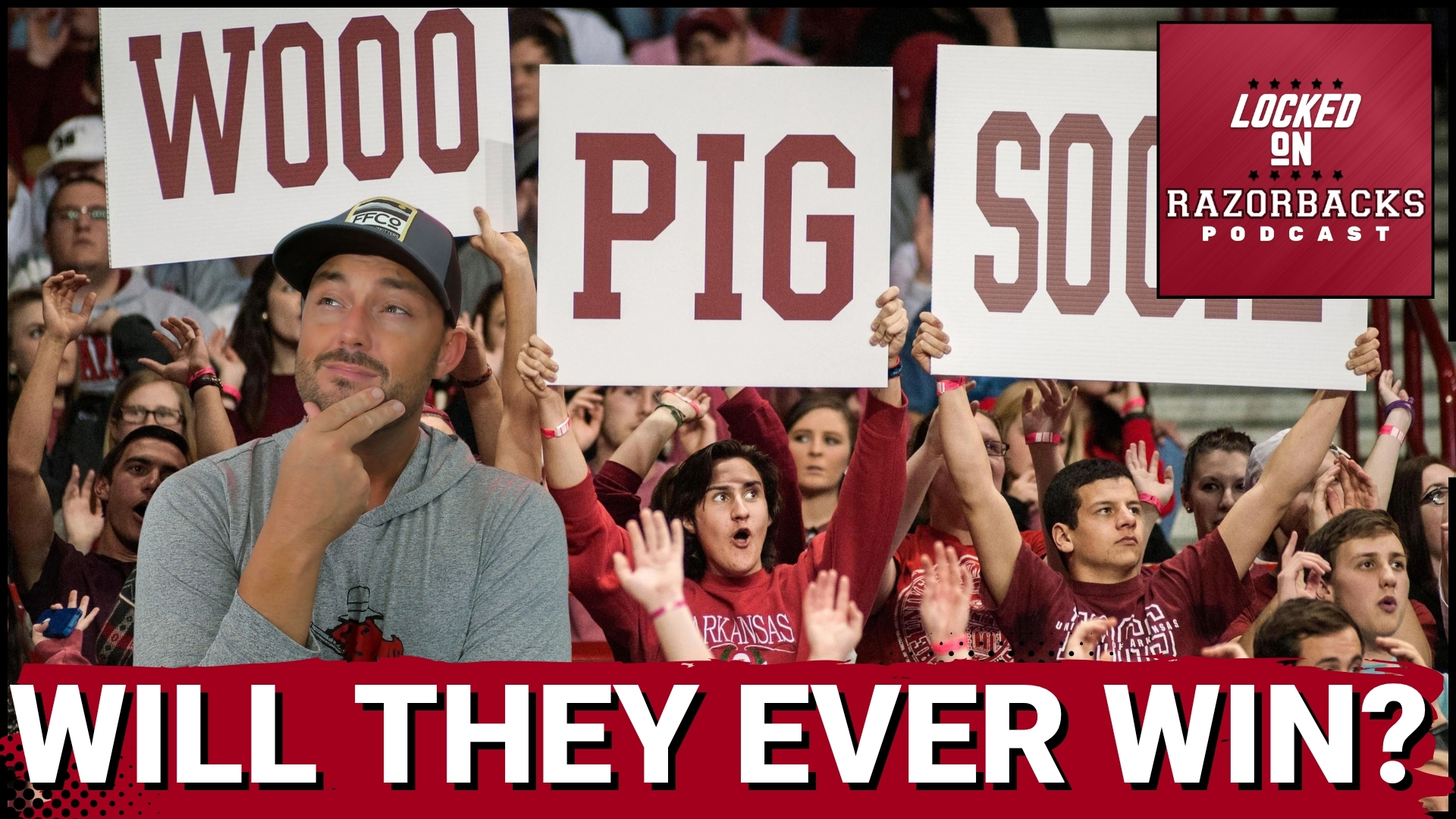 Will the Arkansas Razorbacks ever claim a national title in football, basketball, or baseball?