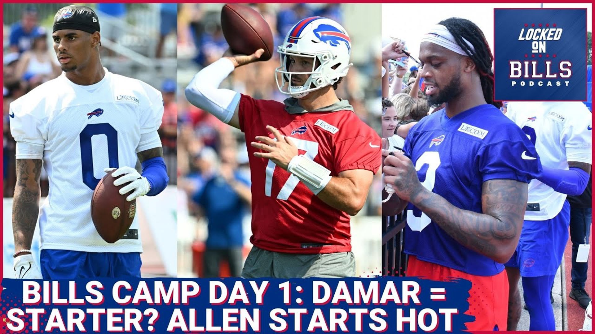 Buffalo Bills Training Camp Day 1. Damar Hamlin Starter? Josh Allen To ...