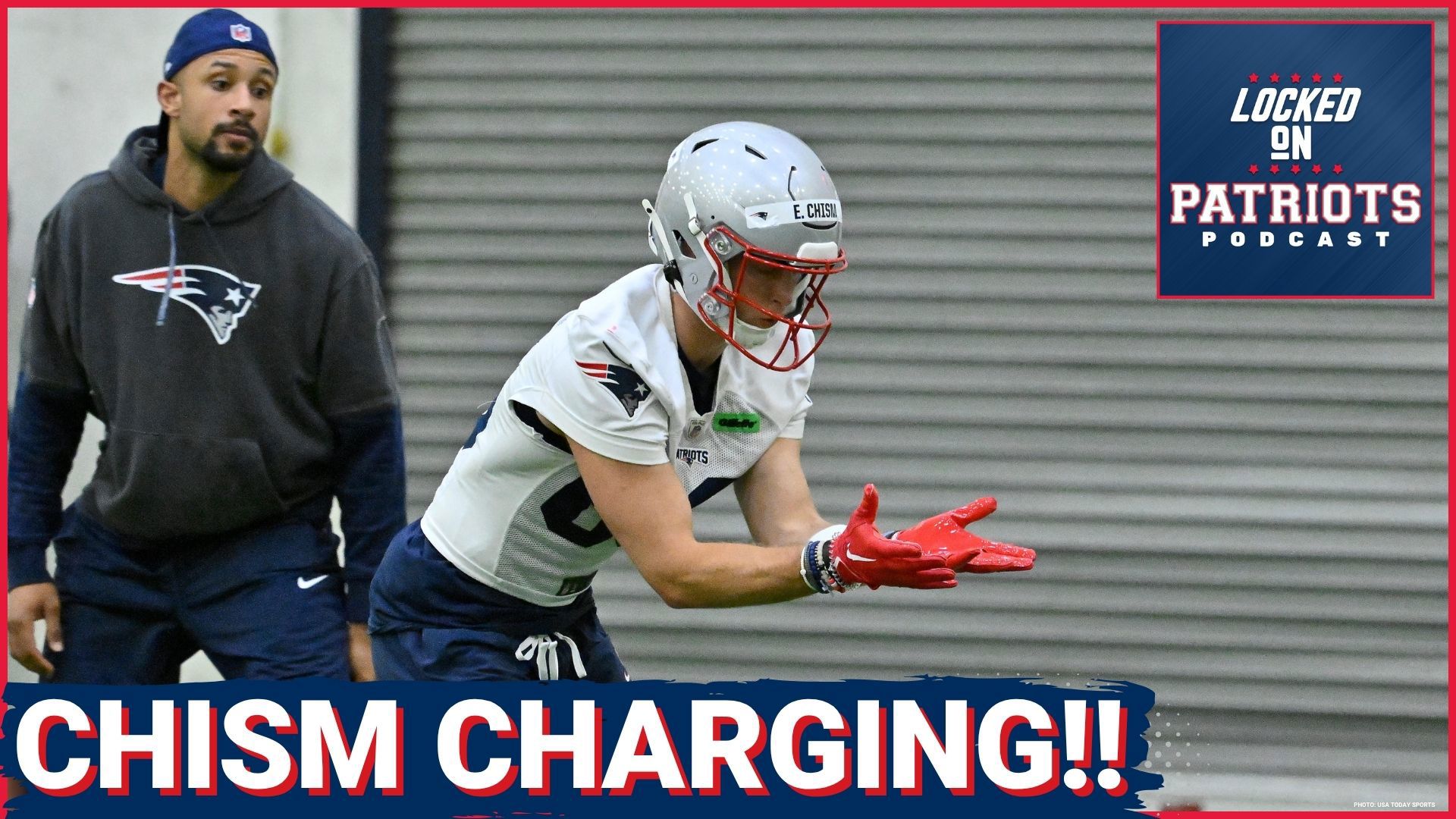 New England Patriots rookie, Efton Chism, continues to make noise at practice, challenging Pop Douglas, Kendrick Bourne, Ja’Lynn Polk, and others for a roster spot.