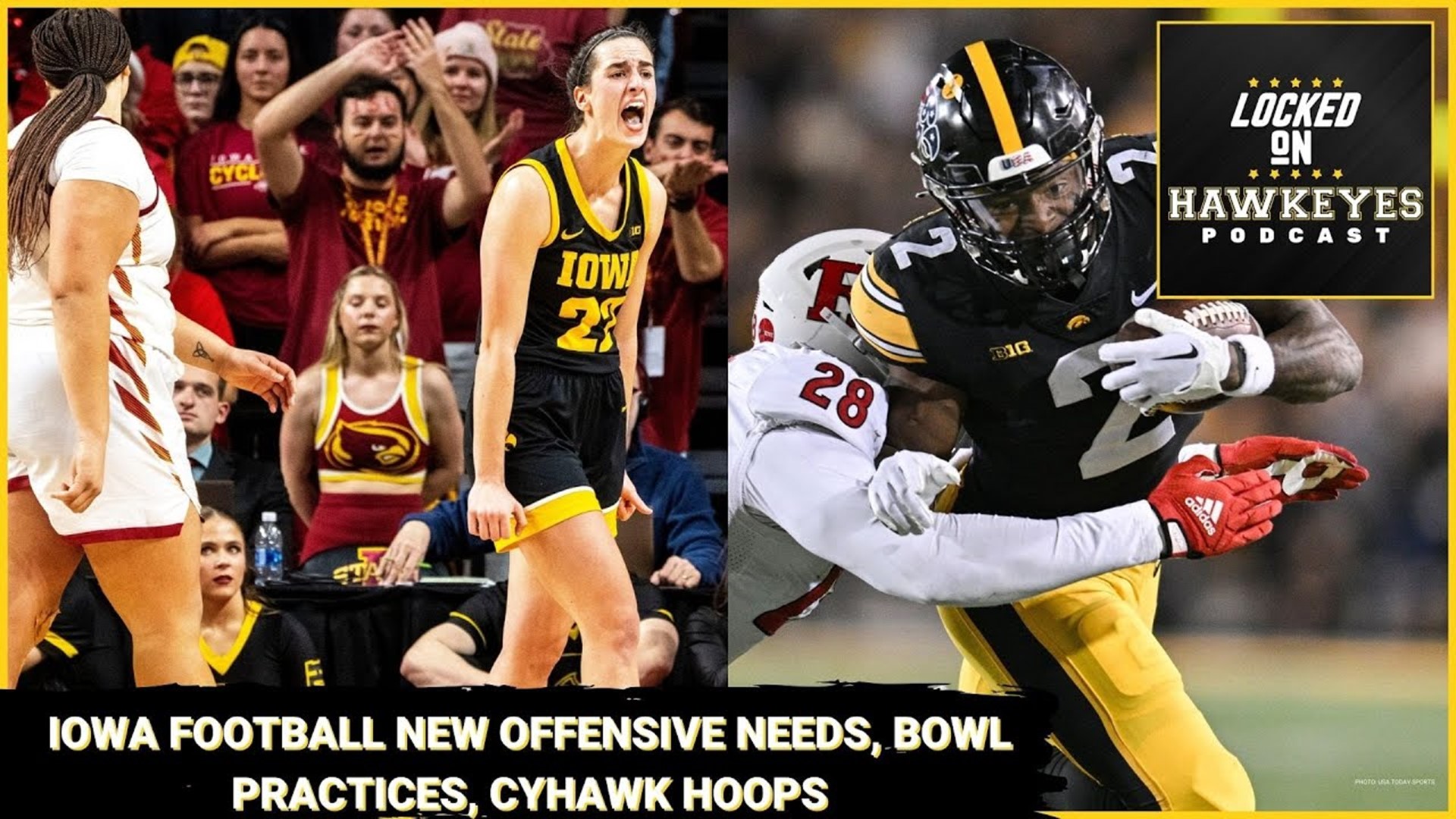 Iowa Football Bowl practices, transfer portal, Hawkeye Hoops vs. Iowa