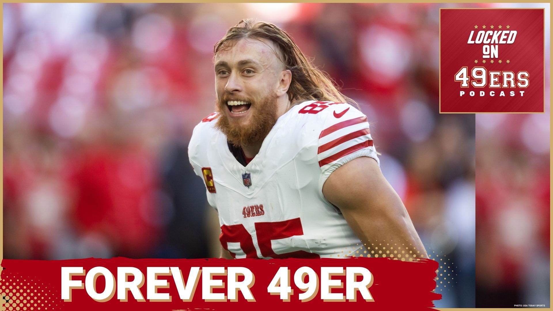 The 49ers extend tight end George Kittle for four more years, signaling that he could end his career in San Francisco. DJ Humphries signed as veteran swing tackle.