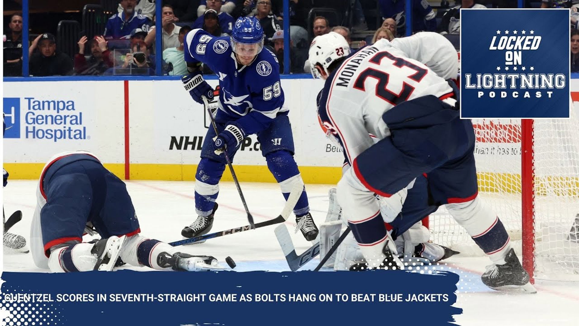 Guentzel Scores in Seventh-Straight Game As Bolts Hang on to Beat Blue ...