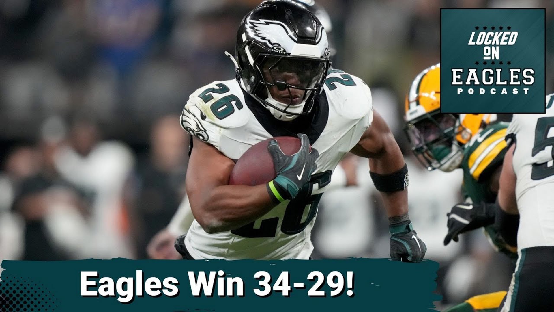 The Philadelphia Eagles get their 1st victory of the season in a thriller over the Green Bay Packers, 34-29 down in Brazil!