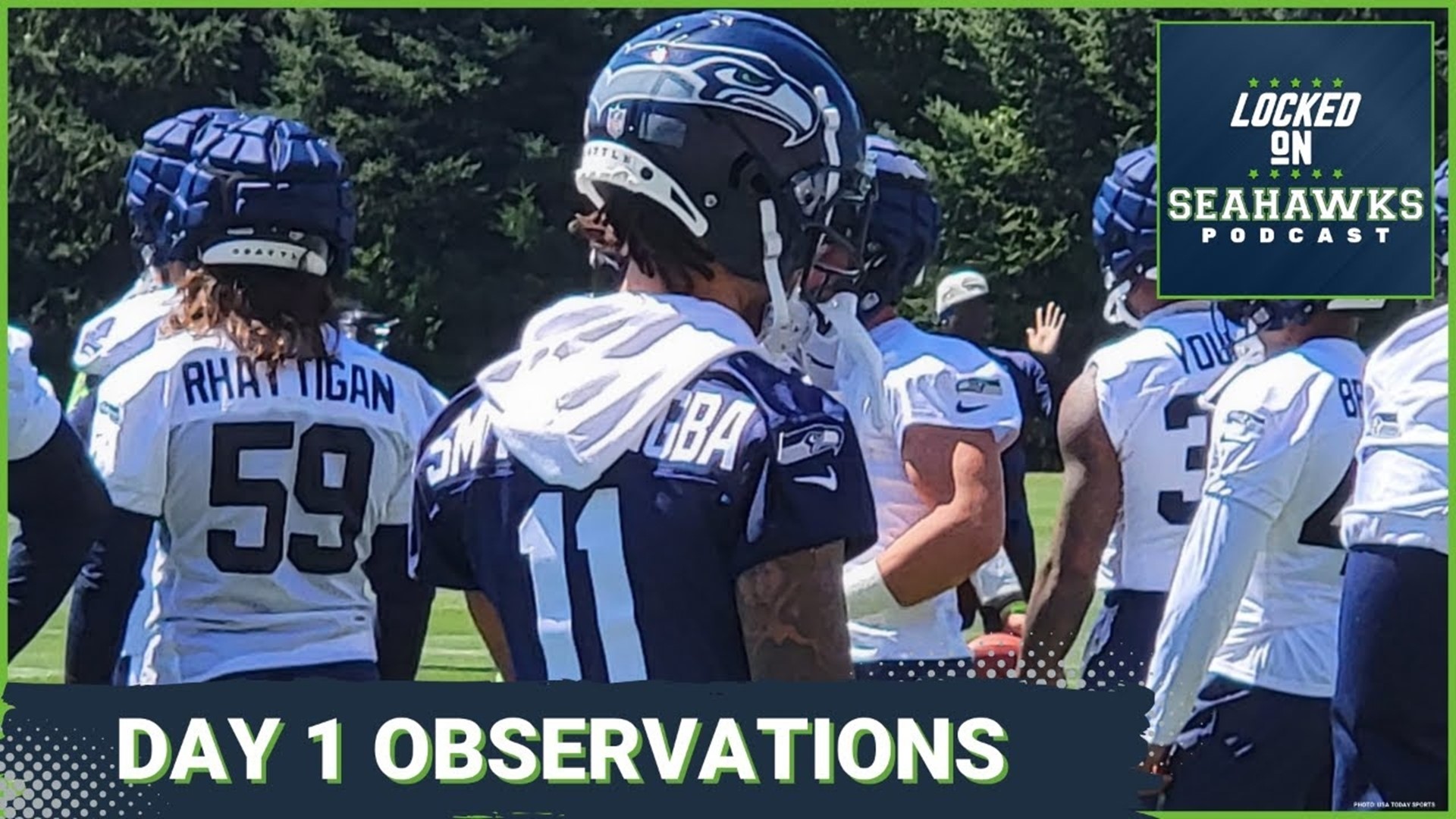 Back on the practice field after a six-week moratorium, Seahawks fans were treated to several explosive pass plays in Wednesday's first training camp practice.