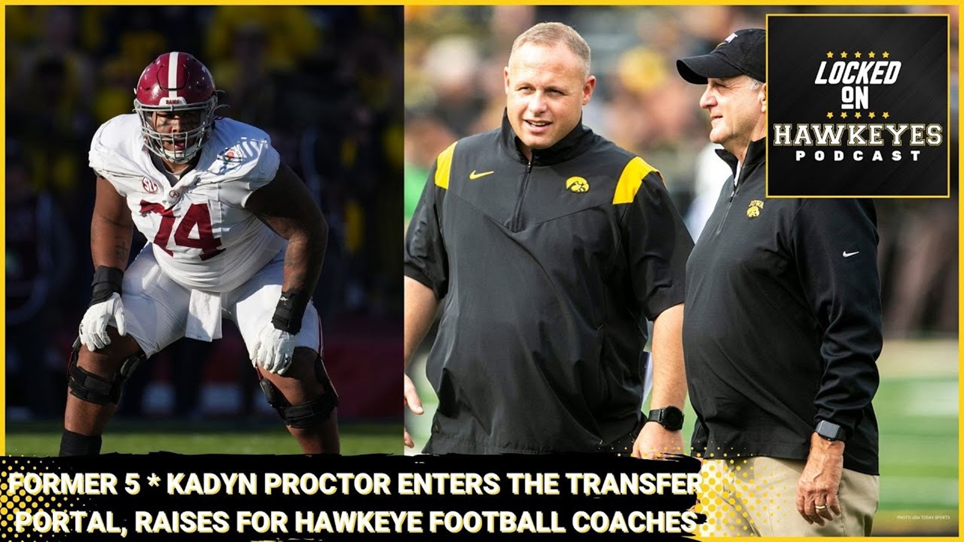 Iowa Football: Kadyn Proctor enters the transfer portal & raises for Iowa assistants