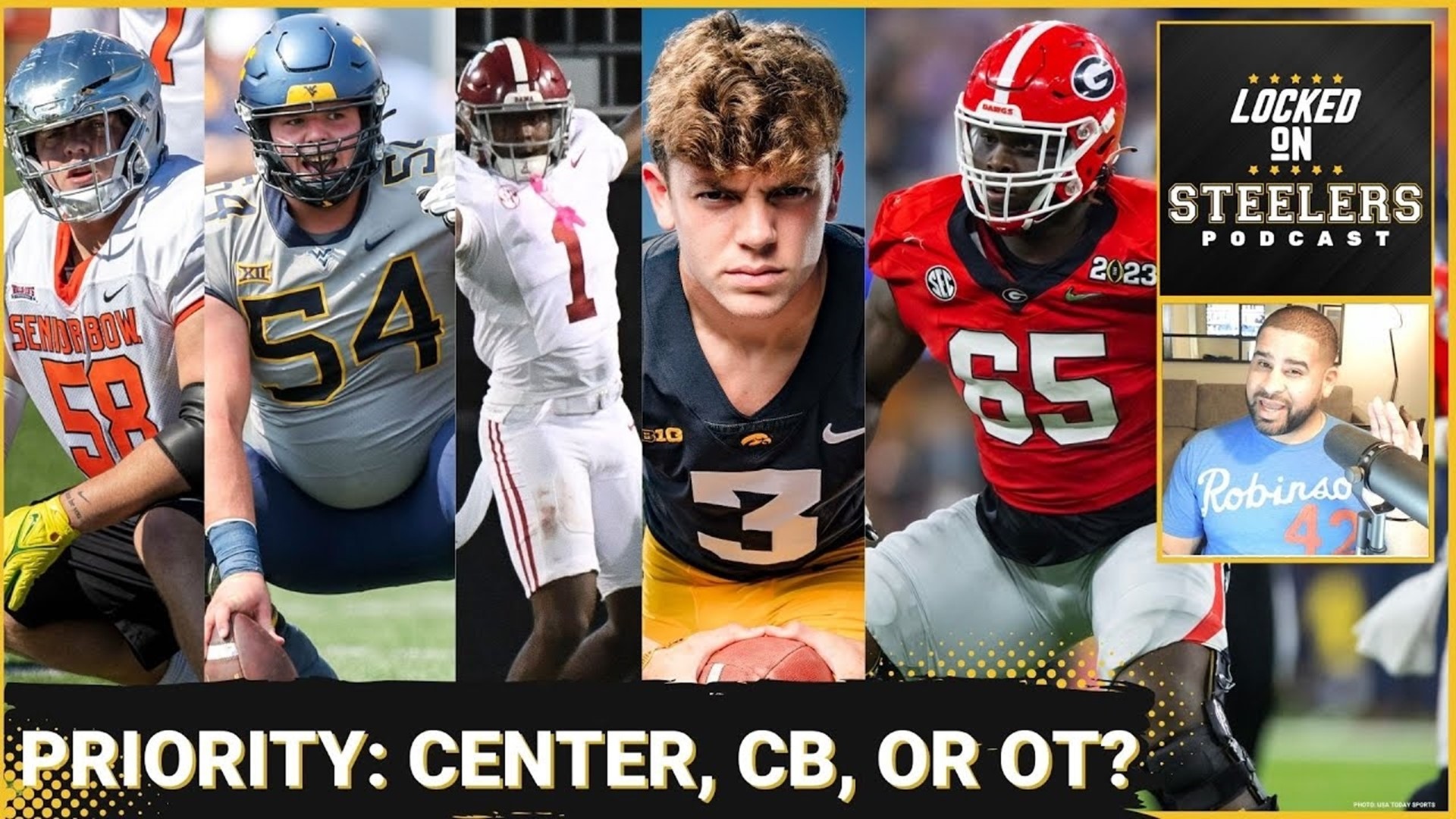 Steelers' Draft Priorities Top Center vs OTs, CBs Expected at 20