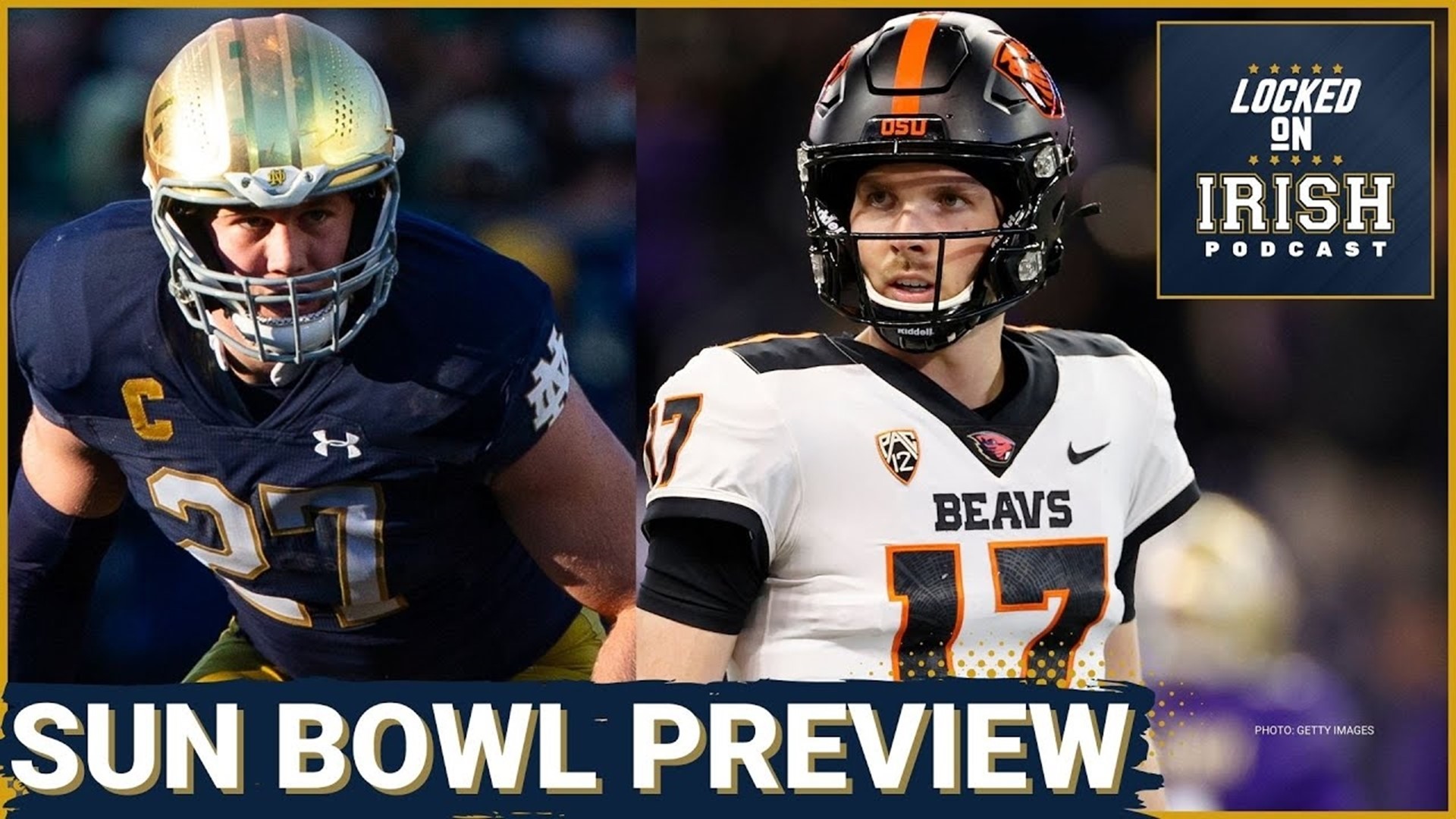 The Notre Dame Fighting Irish are set to square off against the Oregon State Beavers in the Sun Bowl to close out their 2023 college football season.