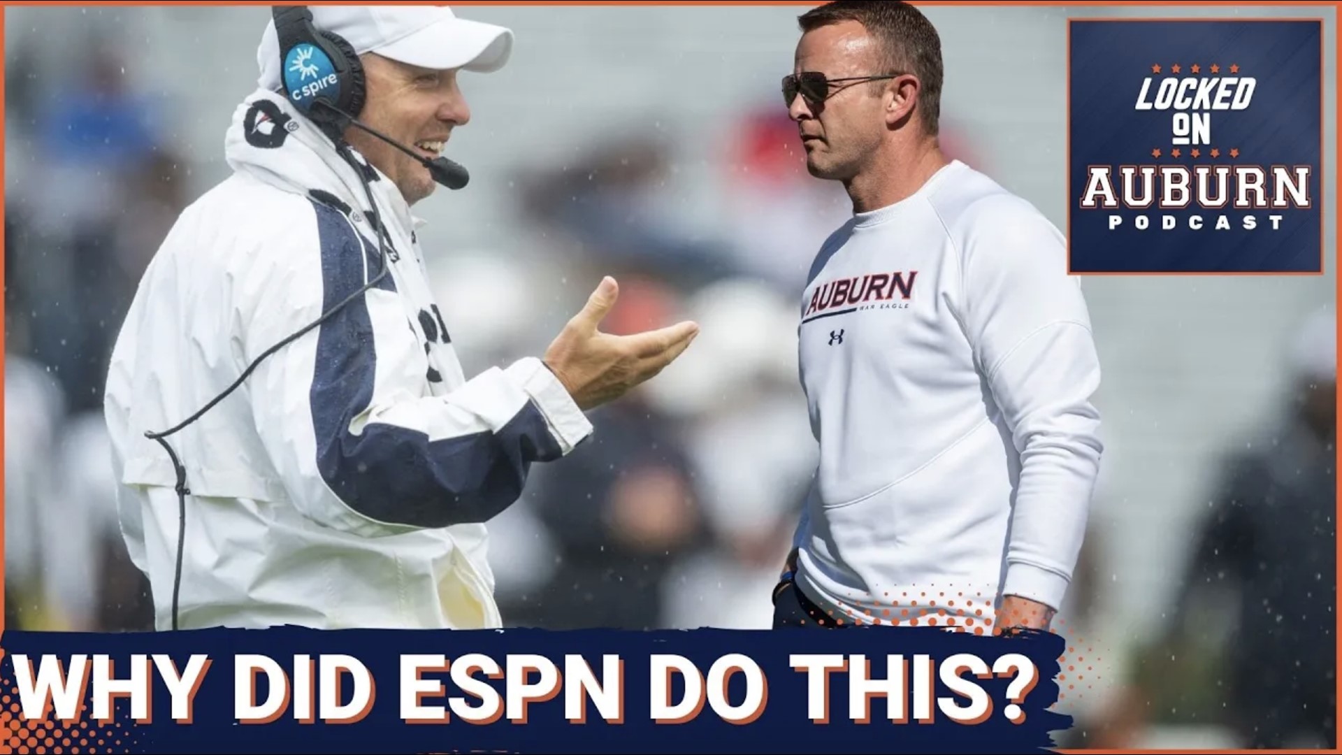 The Auburn football program was targeted by Chris Lowe and ESPN bringing up Bryan Harsin and his new life post-Auburn.