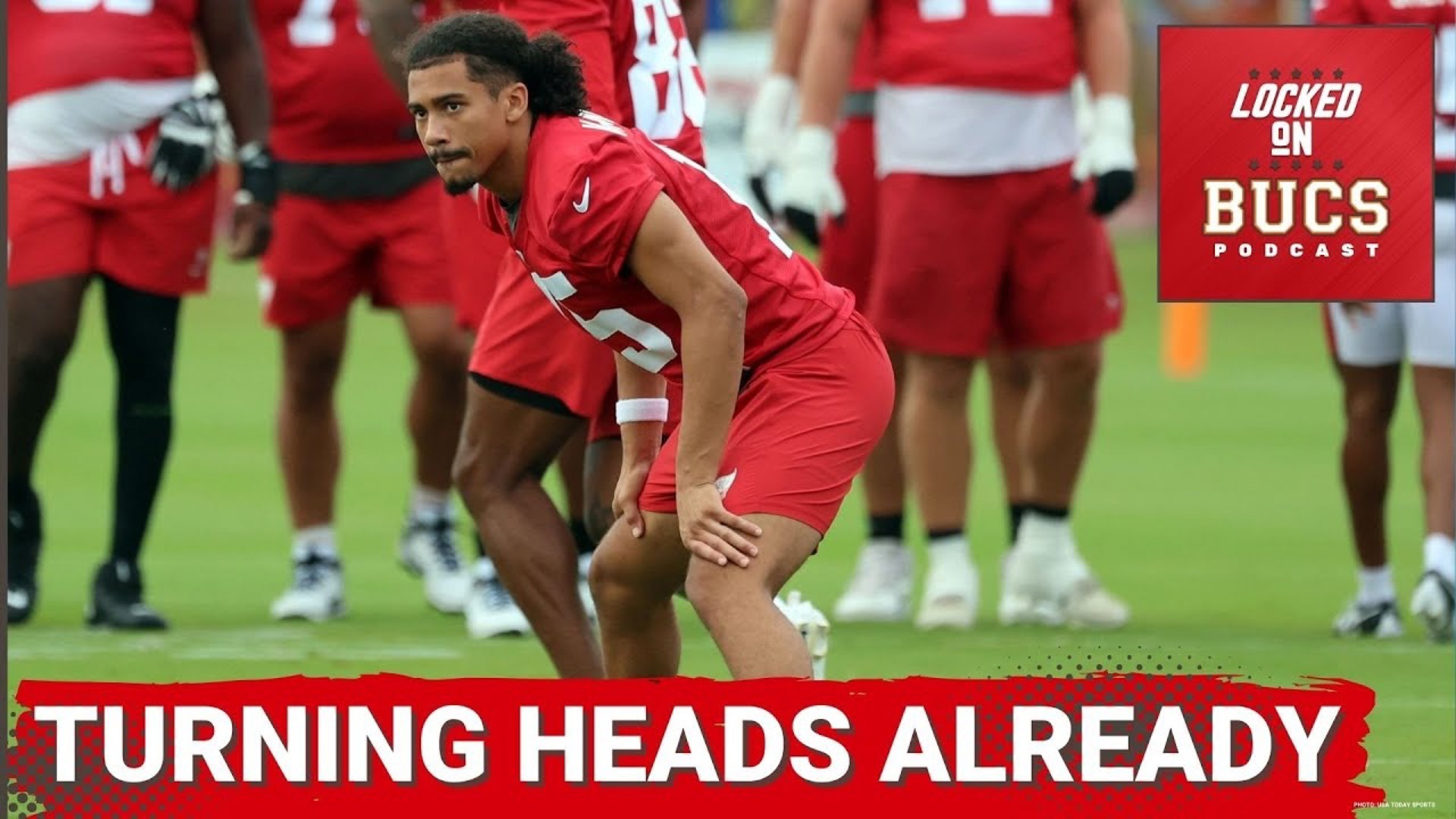 Tampa Bay Buccaneers rookie wide receiver Jalen McMillan is turning heads early on at camp and he may be in the driver's seat for the wide receiver three position