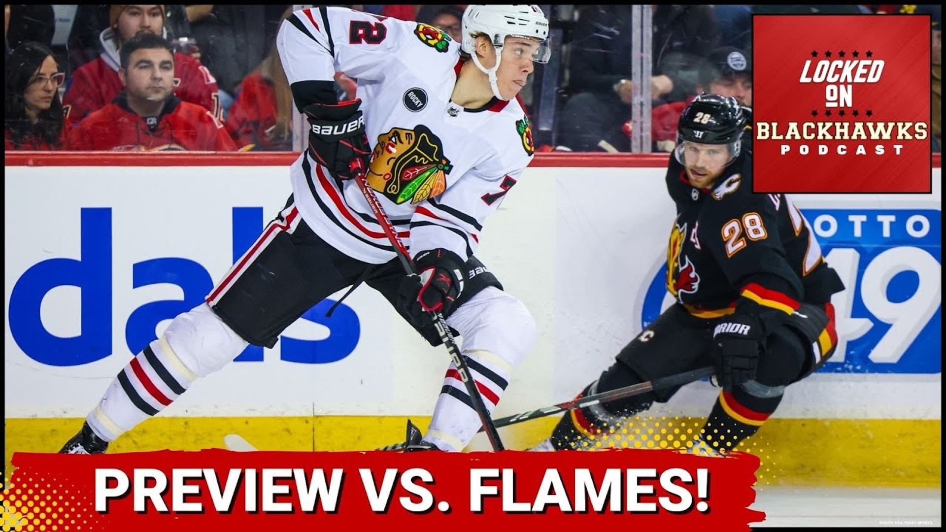 Tuesday's episode begins with a preview of the Chicago Blackhawks' matchup with the Calgary Flames.