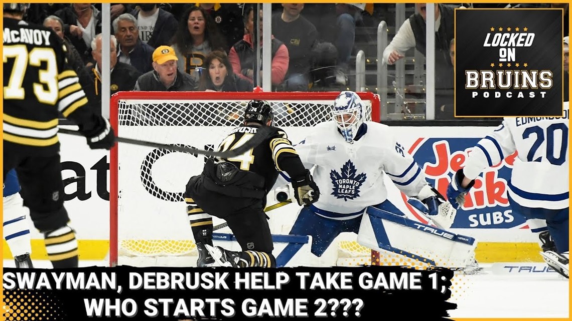 Bruins Win Game 1 Vs. Leafs Thanks To Swayman, Secondary Scoring; Who ...