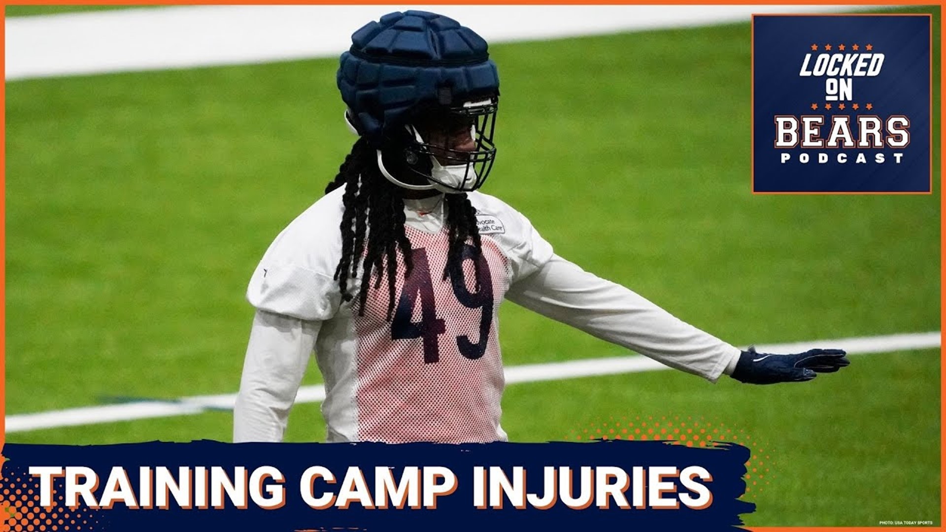The Chicago Bears are missing half of their defensive starters and most of their interior offensive line at training camp practices.