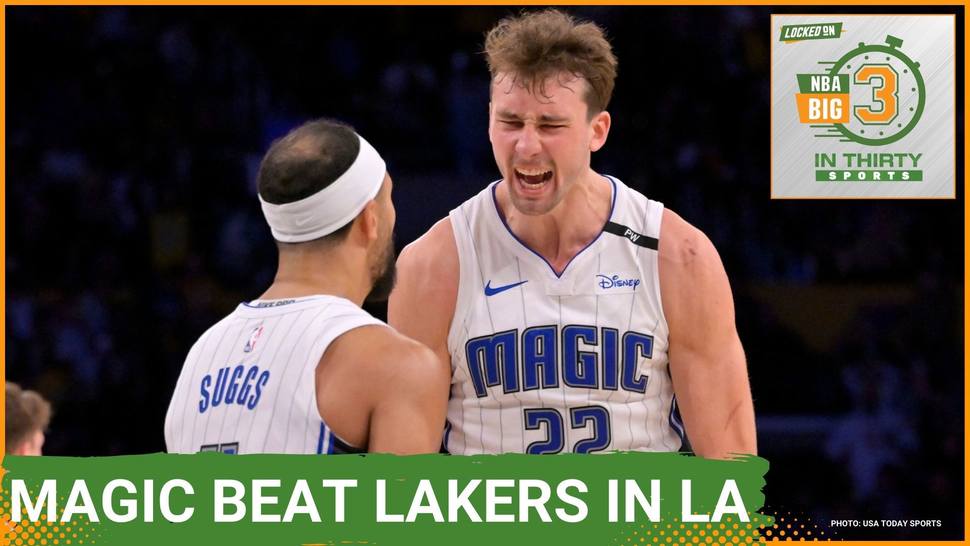 The Magic beat the Lakers on the road and the Hornets take down the Pistons in overtime. Luka Doncic will miss at least a week.