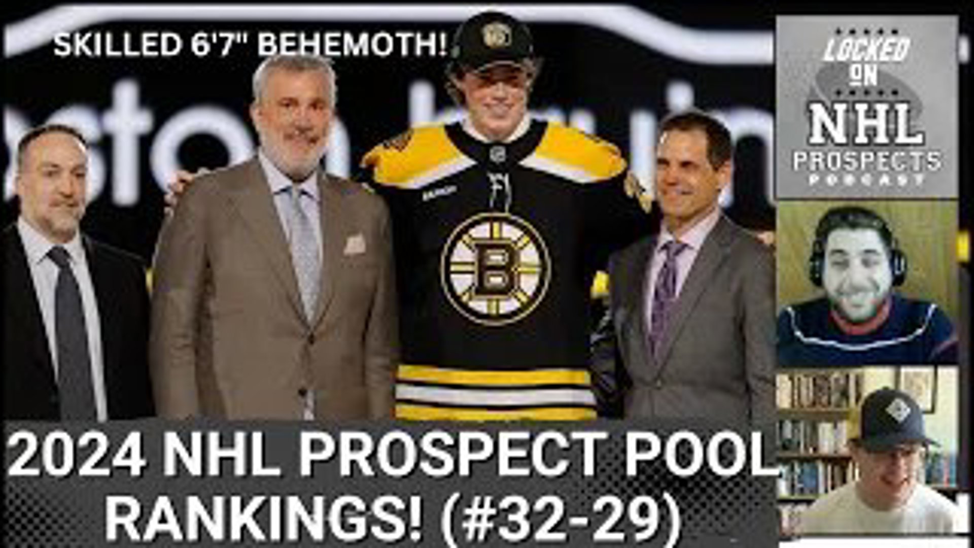 In this episode, we kick off our 2024 edition of our yearly NHL prospect pool rankings, starting at the bottom, 32, and working our way up!