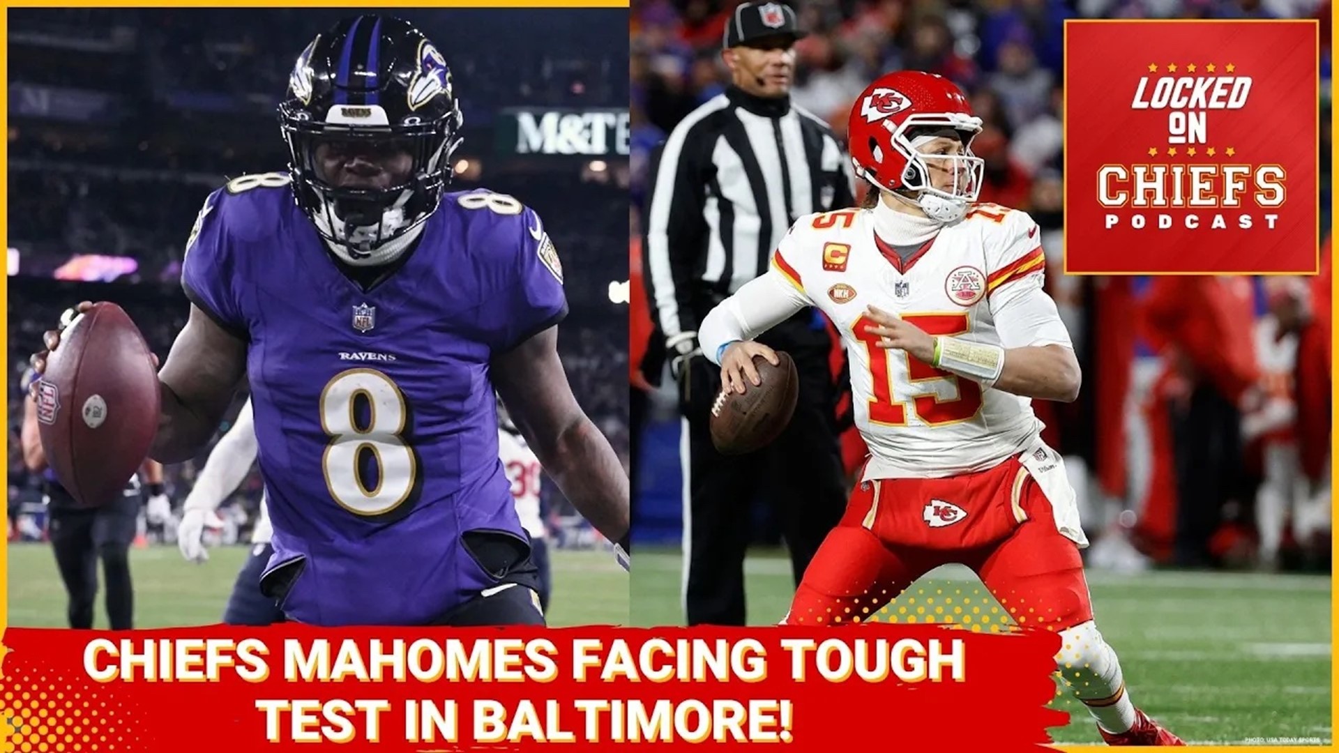 The Kansas City Chiefs head to Baltimore to take on a red hot Lamar Jackson and the rest of the Baltimore Ravens.