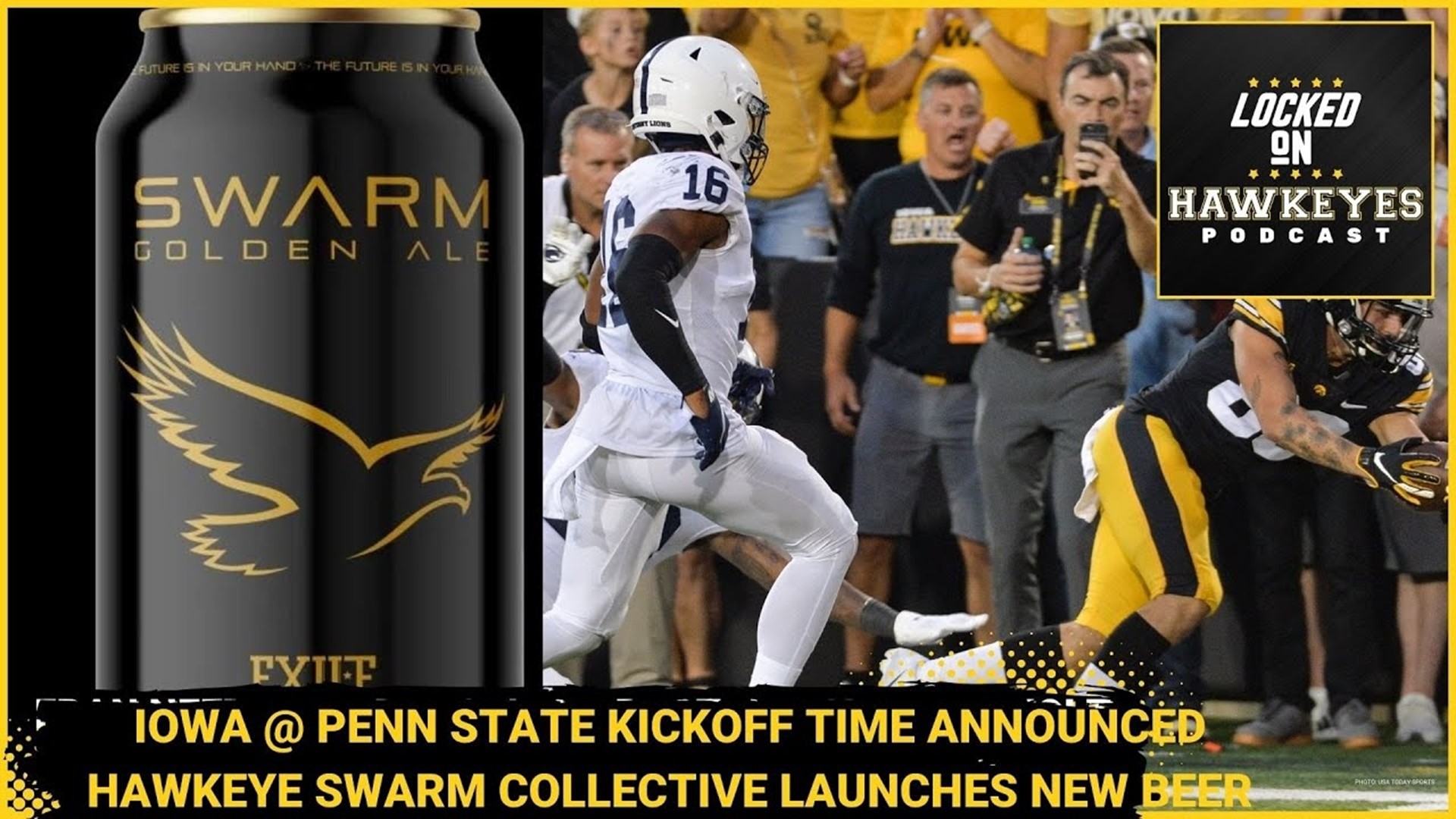 Iowa @ Penn State Football Whiteout on CBS, Swarm Beer Announcement